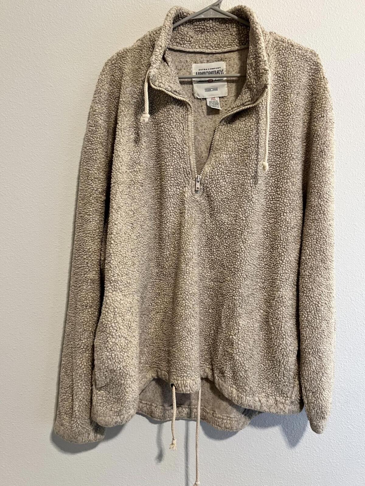 Half Zip Oversize Sherpa Tan Pullover Sweatshirt